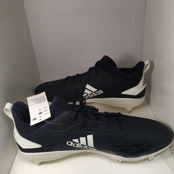 Adidas Adizero Afterburner Baseball Cleats Size 13 Blue White main image 6